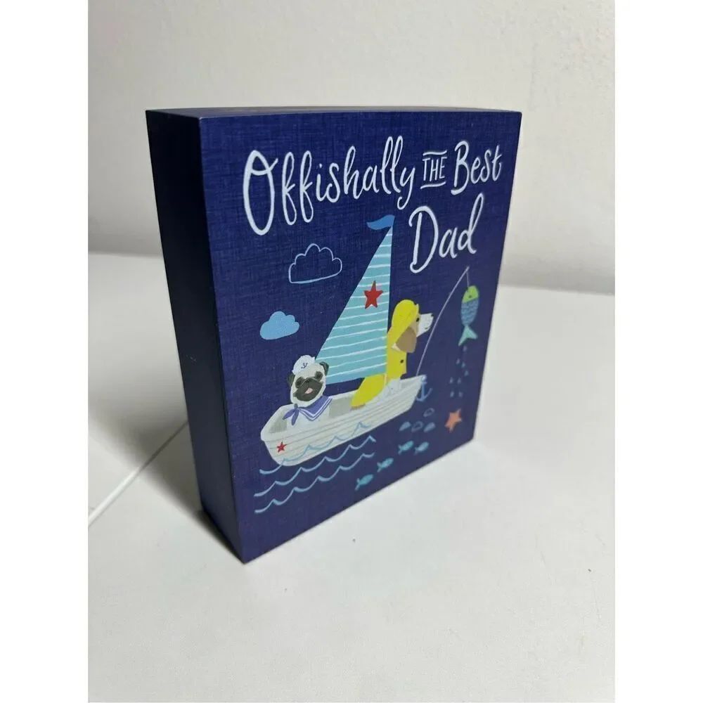 Clementine Offishally The Best Dad Canvas Print 6” X 7”